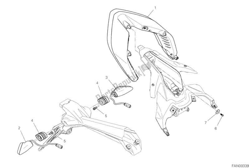 Tutte le parti per il Fanale Posteriore del Ducati Superbike Panigale V4 Thailand 1100 2020